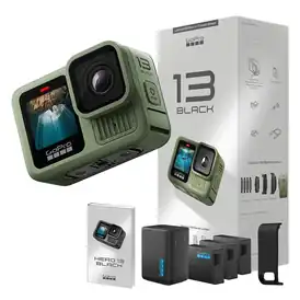 ■【GoPro公式ストア限定】 GoPro HERO13 Black フォレストグリーン + デュアルバッテリーチャージャー + Enduroバッテリー 3個 + 充電口付サイドドア 52,800円