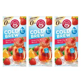 【889円(1個296円)】日本緑茶センター ポンパドール コールドブリュー ストロベリー&オレンジ 20g×3個