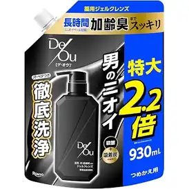 【加齢臭ケア】ロート製薬 デ・オウ 薬用ジェルクレンズ つめかえ 特大 930mL 送料込1,333円(おトク便3種で1,259円)ほか【徹底洗浄】