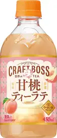 【1,864円(78円 / 本)】サントリー ボス BOSS クラフトボス 甘桃ティーラテ ホット 世界のTEA 紅茶 450ml×24本
