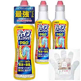 【776円(259円 / 本)】パイプユニッシュ プロ パイプクリーナー 濃縮タイプ 400g×3本 お掃除用手袋付き