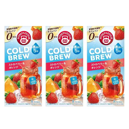 ■日本緑茶センター ポンパドール コールドブリュー ストロベリー&amp;オレンジ 20g×3個 889円