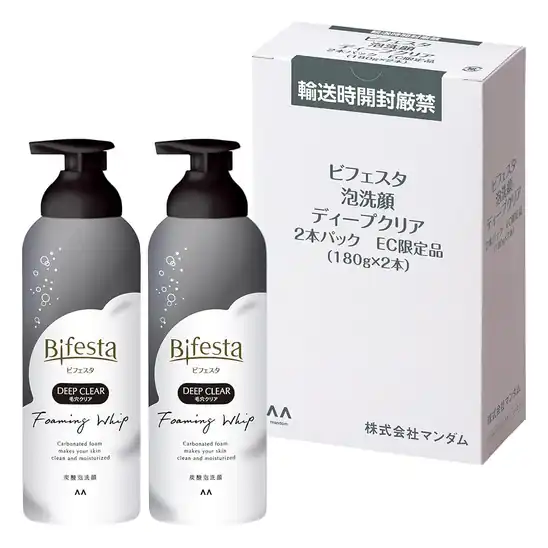 【濃密泡で】Bifesta 炭酸 泡洗顔 ディープクリア 180g×2本 送料込999円(おトク便3種で947円・473.5円/本)ほか【毛穴ケア】