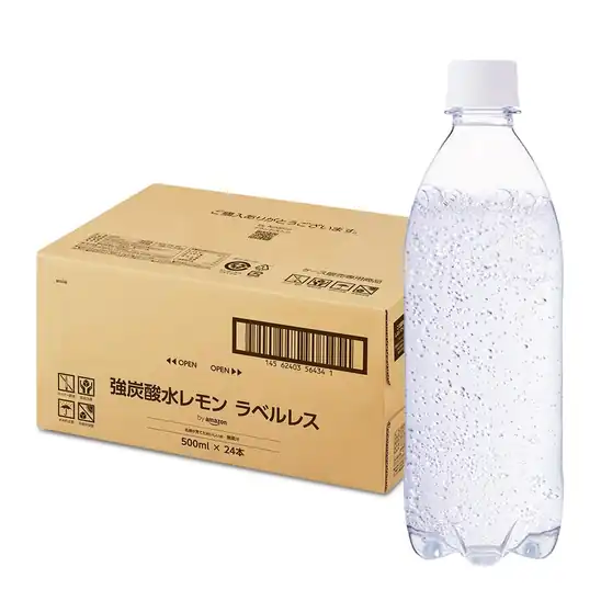 「by Amazon 炭酸水 ラベルレス レモン 500ｍl ×24本 富士山の強炭酸水」がAmazonにてプライム感謝祭セール中！