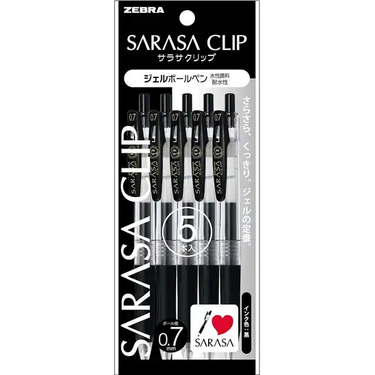 【大幅値下がり!】ゼブラ ジェルボールペン サラサクリップ 0.7 黒 5本 P-JJB15-BK5が280円!