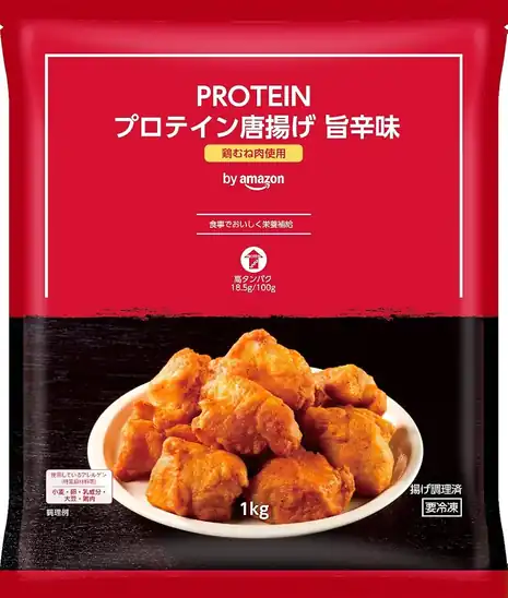 【タイムセール】【41％OFF】[冷凍] by Amazon 味の素 PROTEIN プロテイン唐揚げ 旨辛味 1kg 1640円！