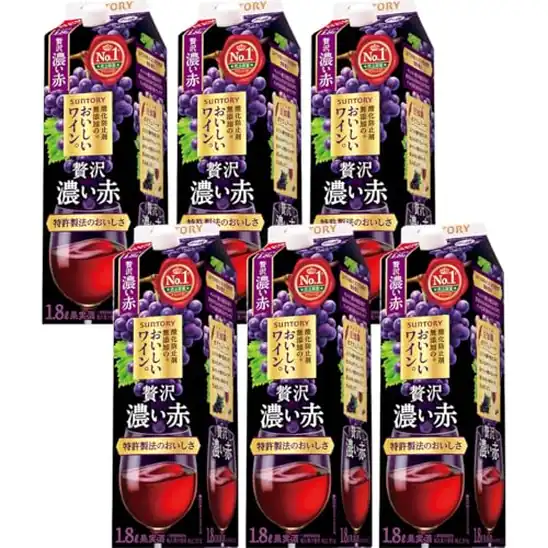 ■ 酸化防止剤無添加のおいしいワイン。濃い赤 [キャンペーン実施中][ 赤ワイン 日本 1800ml×6本 ] 4,930円