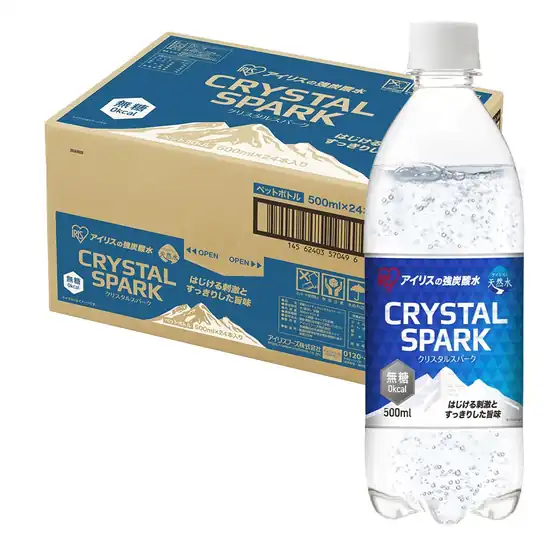 1本50円！【プライム限定！】CRYSTAL SPARK(クリスタルスパーク) 炭酸水 500ml ×24本  各種が激安特価！