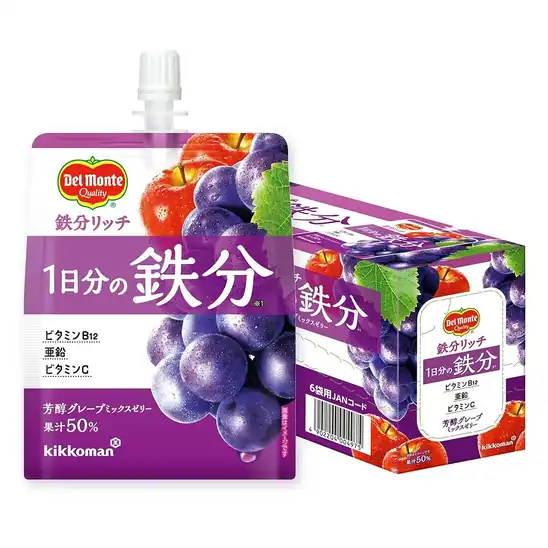 【プライム限定！】Del Monte デルモンテ 鉄分リッチ 芳醇グレープミックスゼリー 160g×6個が激安特価！