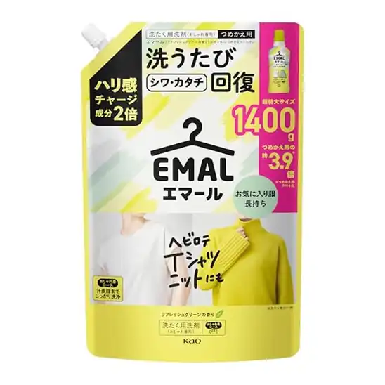 【3点で1,771円】エマール リフレッシュグリーンの香り つめかえ用 1400g