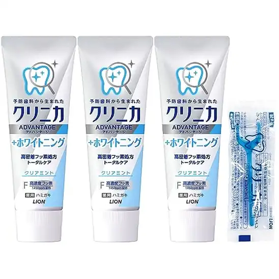 【806円】クリニカ アドバンテージ [医薬部外品] +ホワイトニング ハミガキ クリアミント 歯磨き粉 フッ素 130g×3個 +フロス付き