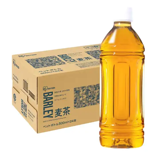 アイリスオーヤマ 国産大麦使用 麦茶 ラベルレス 500ml×24本 送料込1,205円(50.2円/本)