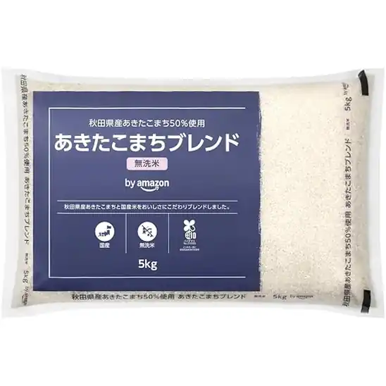 【200円OFF！】by Amazon あきたこまちブレンド 無洗米 5kgが2,257円