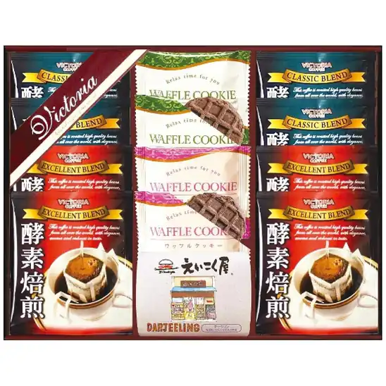 【値下がり!】ドリップコーヒー&紅茶・ワッフルクッキーセット VEM-20が激安特価!