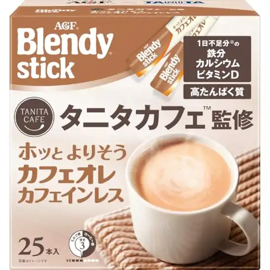 ■AGF ブレンディ スティック タニタカフェ監修 ホッとよりそうカフェオレ カフェインレス 25本 1,351円