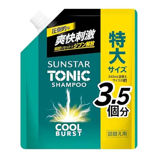 【特大サイズ3.5回分】サンスター トニックシャンプー COOL BURST 1200mL 詰替え 818円(773円)送料無料!