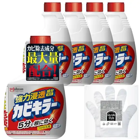 【1,072円(214円 / 本)】 カビキラー カビ取り 付け替え用 400g×5本 お掃除手袋つき