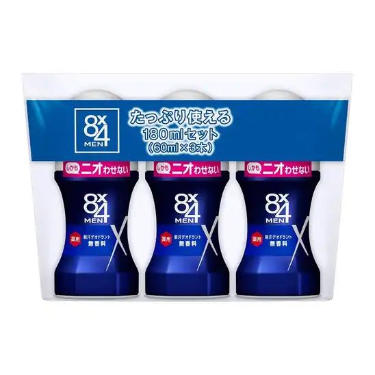 【1,274円】エイトフォーメン 8x4メン ロールオン 無香料 60ml×3本セット デオドラント 制汗 ワキ用 男性用 メンズ 【医薬部外品】