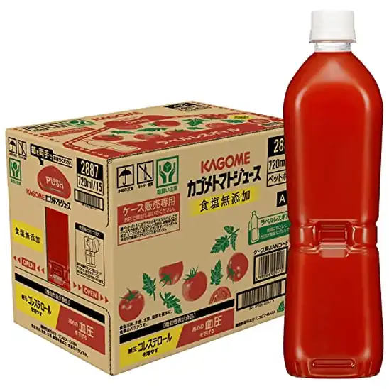 【3,027円】カゴメ トマトジュース 食塩無添加 720mlラベルレスペットボトル×15本