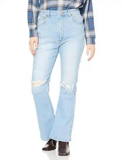 【80％OFF＋クーポンで5％OFF】[エドウィン] ジーンズ【essentials】セミフレアデニムパンツレディース L 1397円！