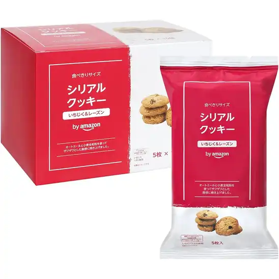 【972円】[訳あり(賞味期限 2026年12月5日)] by Amazon シリアルクッキー いちじく・レーズン入り 5枚 x 10袋