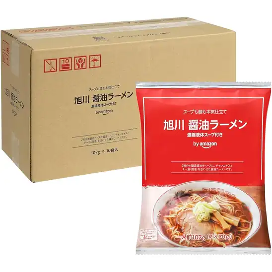 【本日終了】【タイムセール】【29%OFF+15%OFF】1食あたり82円!by Amazon 旭川醤油ラーメン 10食入り 820円!