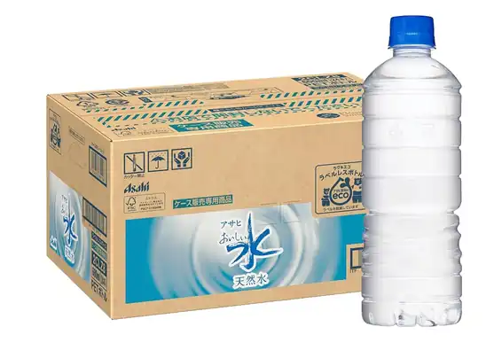 1本57円!【クーポン+ポイント還元!】おいしい水 アサヒ飲料 天然水 ラベルレスボトル PET600ml×24本が激安特価!