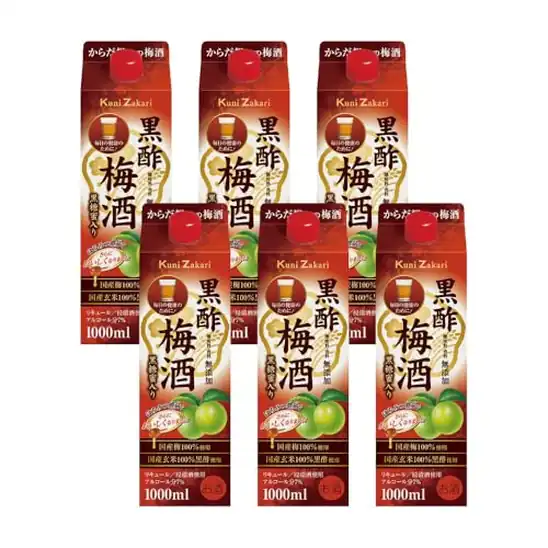 【タイムセール】中埜酒造 國盛 黒酢梅酒 [ 梅酒 7度 日本 愛知県 1000ml×6本 ]が激安特価！