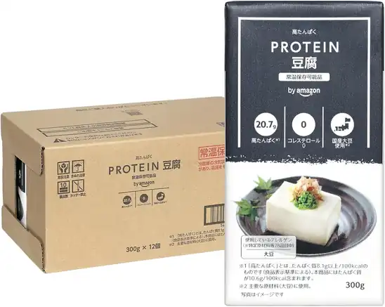 by Amazon 国産大豆使用 プロテイン豆腐 300g×12個 送料込950円(おトク便3種で832円・69.3円/個)