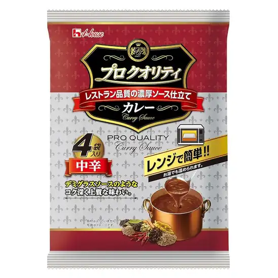 【大幅値下がり！】プロクオリティ House ハウス カレー 中辛 4袋入り ×6個が激安特価！