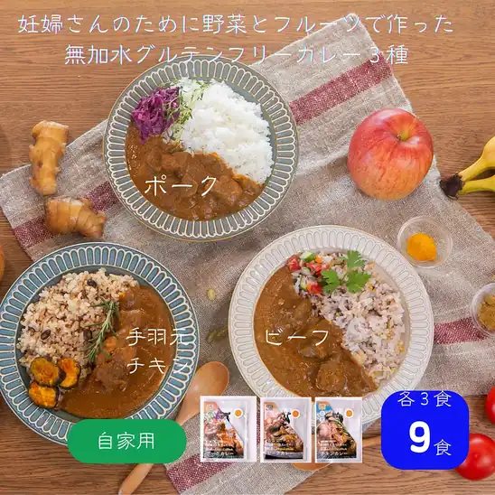 【80％オフ】カレーマタ楽ごはん 無加水 & 減塩 ＆ グルテンフリー レトルトカレー 9食セット 1,069円（118.8円/食）送料無料！【訳あり】