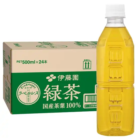 【タイムセール】1本あたり63円!【Amazon.co.jp限定】 「 伊藤園 緑茶 」 ラベルレス 500ml×24本 1518円!
