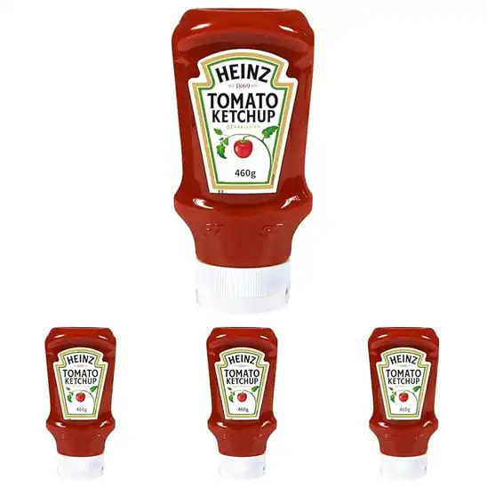 【856円(214円 / 本)】ハインツ (HEINZ) トマトケチャップ逆さボトル 460g×1本 (× 4)