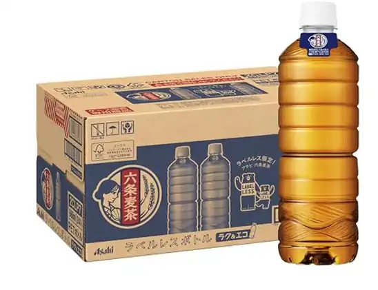 【タイムセール】1本あたり75円！アサヒ飲料 六条麦茶 ラベルレスボトル 660ミリリットル (x 24)  1794円！
