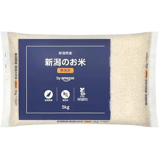 【700円OFF！】by Amazon 新潟県産 新潟のお米 無洗米 5kg － 米どころ新潟のふっくらごはんが2,287円