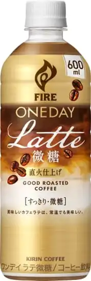 【2,096円(87円 / 本)】キリン ファイア ワンデイ ラテ 微糖 コーヒー 600ml ペットボトル 24本