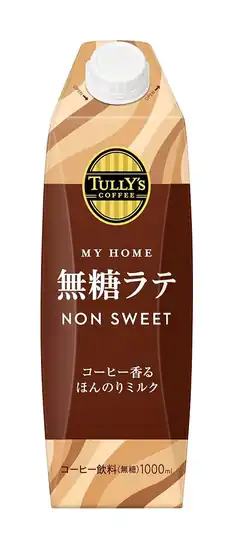 ■タリーズコーヒー 無糖ラテ 1L×6本 MY HOME (マイホーム) キャップ付き 紙パック 2,222円