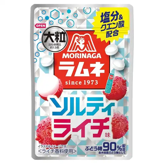 森永製菓 大粒ラムネ＜ソルティライチ＞ 30g×10個が680円！