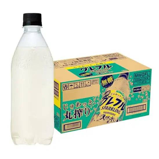 ■サントリー天然水 グレフル SPARKLING 無糖 ラベルレス 果汁炭酸 500ml×24本1,642円