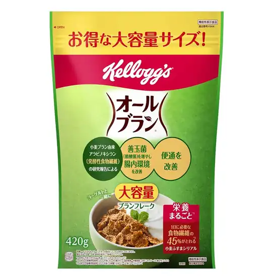 ■ケロッグ オールブラン ブランフレーク 大容量 420g 実質642円(867円&225pt)
