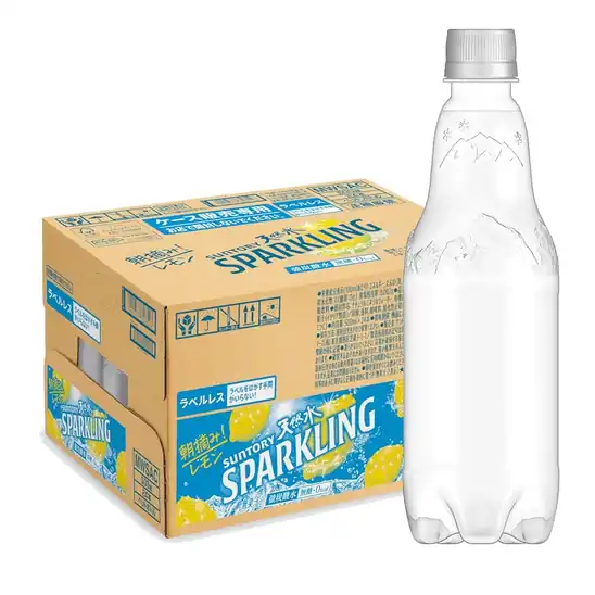 「サントリー 天然水スパークリング レモン ラベルレス 500ml ×24本」がAmazonにて超激安特価!