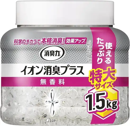 【値下がり!】消臭力 イオン消臭プラス 消臭ビーズ 部屋 トイレ用 置き型 無香料 特大 本体 1.5kg クリアビーズが756円!