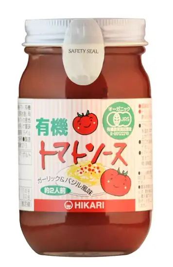 【56%OFF】光食品 有機トマトソース ガーリック&バジル風味 225g 411円!