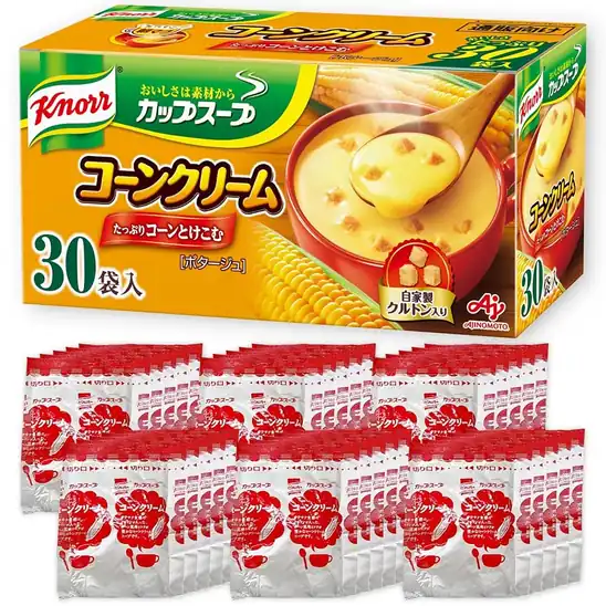 味の素 クノール カップスープ コーンクリーム 30袋入り 送料込1,094円(おトク便3種で1,034円・34.5円/袋)