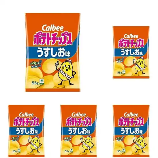 【530円(106円 / 袋)】カルビー ポテトチップスうすしお味 55g (× 5)
