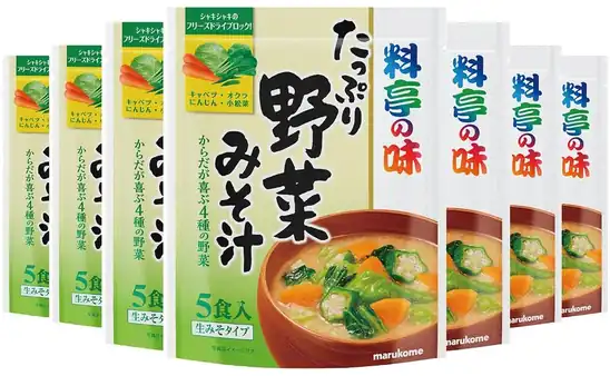 【1,969円(1個281円)】マルコメ お徳用 料亭の味 たっぷり野菜みそ汁 即席味噌汁 5食×7個セット