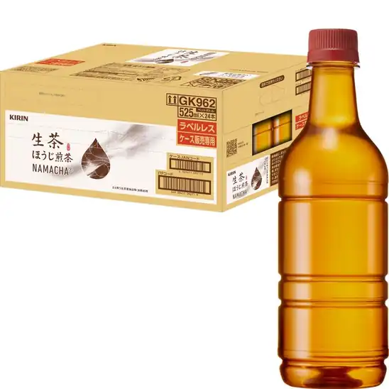 【タイムセール】1本あたり72円！キリン 生茶 ほうじ煎茶 ラベルレス 525ml 24本 1738円！