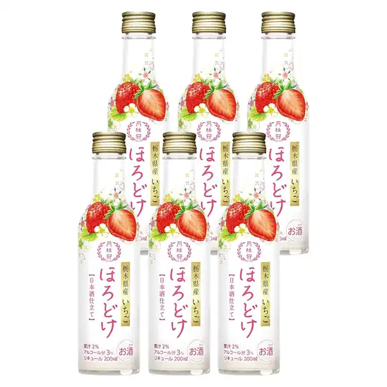 残り僅か！【大幅値下がり！】月桂冠 (栃木県産いちご果汁使用) ほろどけ いちご [ リキュール 3度 日本 京都府 200ml×6本 瓶 ]が激安特価！