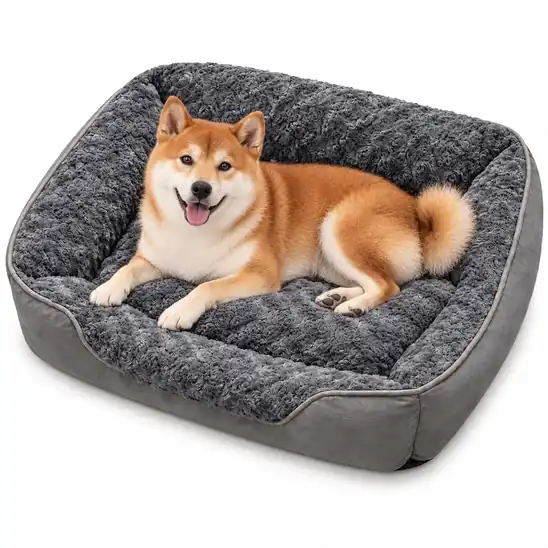 【非公開クーポンで40%OFF】1,728円 Amazon CHMKSTC 犬 ベッド 冬 ペットベッド クッション 猫用ベッド 冬用 (60L x 45W x 14H cm,グレー) 2026.10.31まで