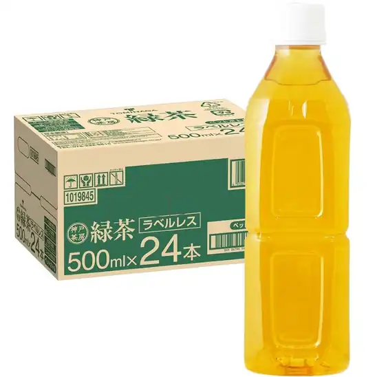 1本46円！【クーポンで1113円！】神戸茶房 緑茶 ラベルレス お茶 500ml 24本 ペット 箱買いが激安特価！